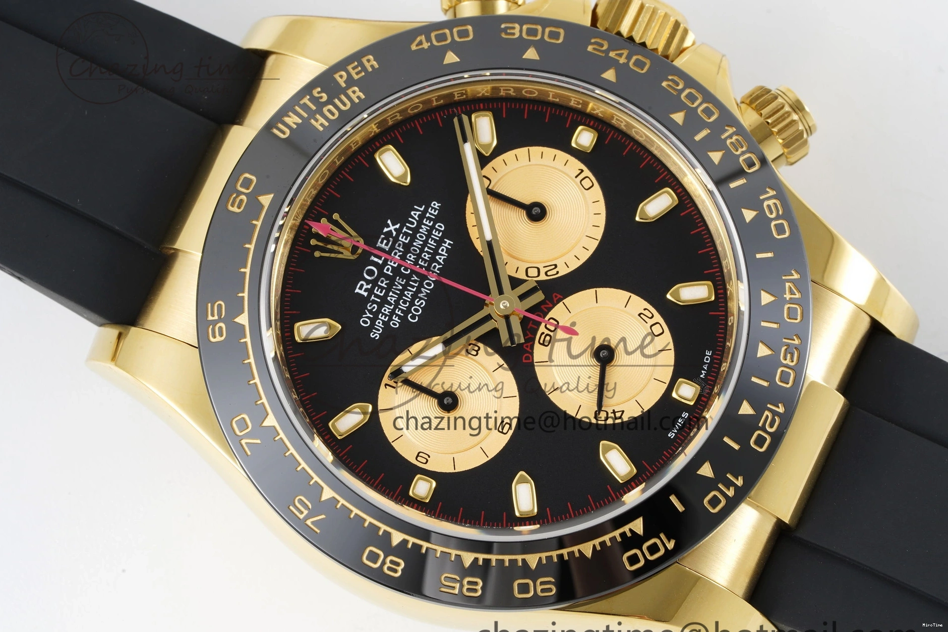 MiroTime 0429 Daytona 116518 BTF 1:1 Best Edition Paul Newman Black YG Dial on Oysterflex Rubber Strap SA4130 V Modern 2259